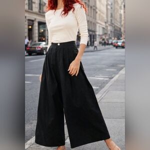 Doen Valentin Pant Women's Size 4 100% Cotton Black